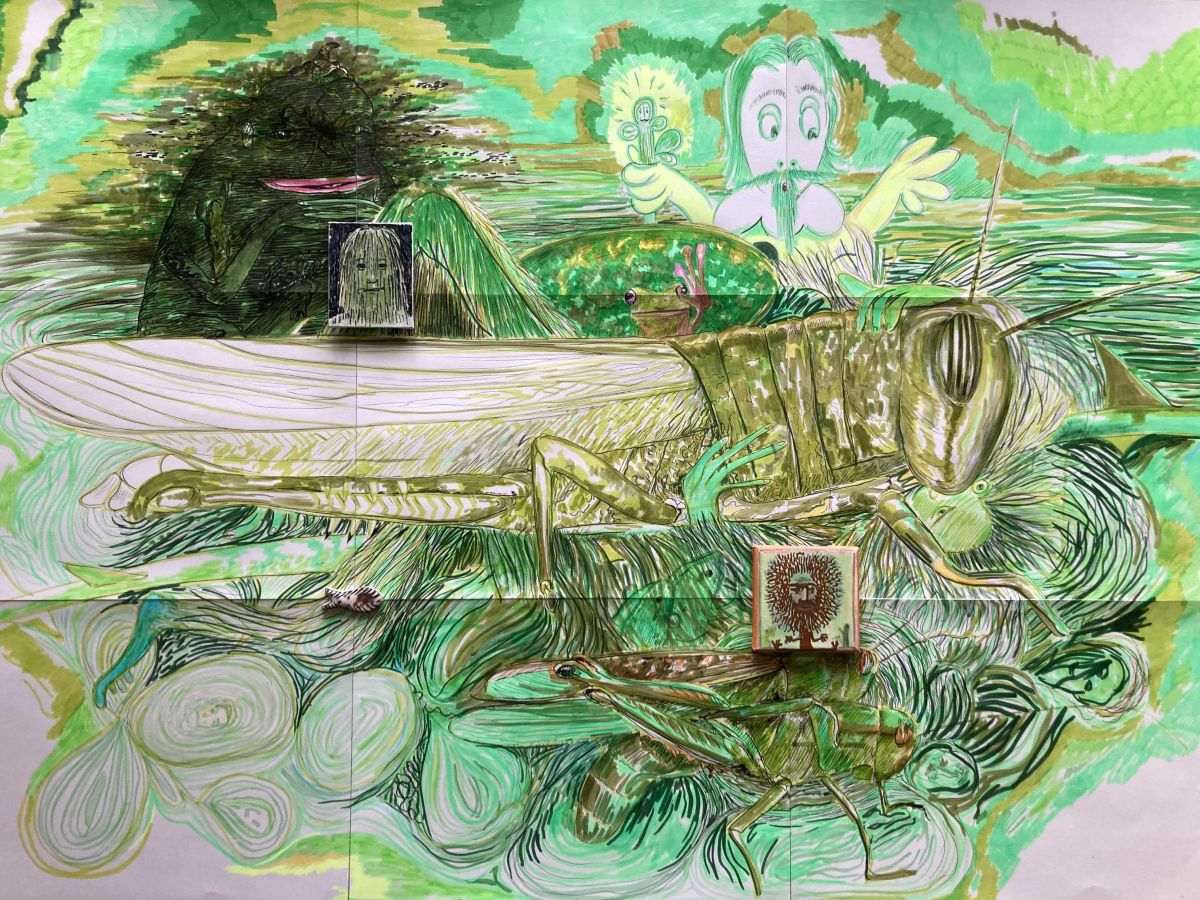 YOU MAKE ME CRAZY
Aquarelle, porcelaine, toile sur papier 220g
72 x 96 cm
Novembre 2025