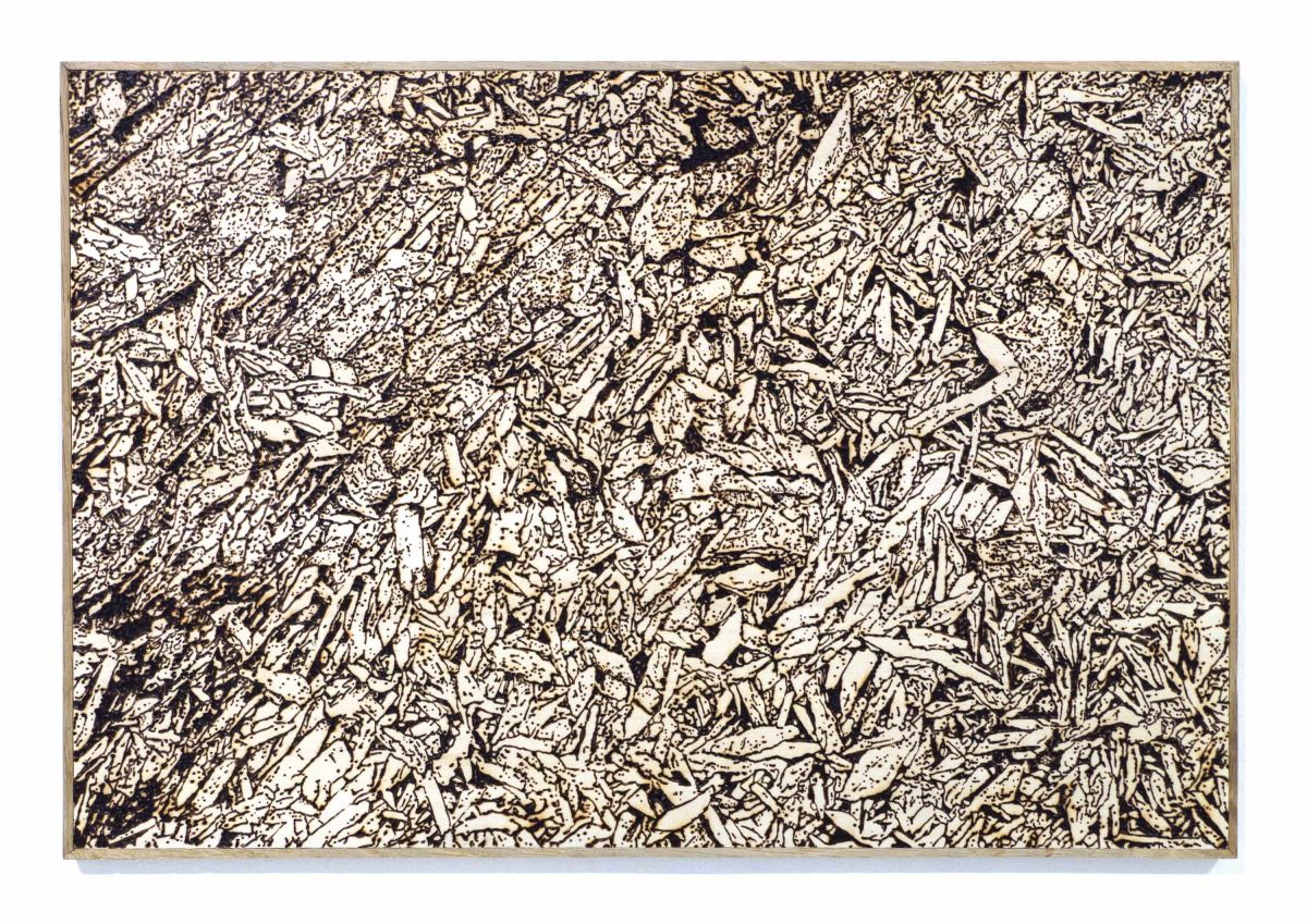 Terres brûlées (4) - 2023 - Pyrogravure sur bois - 40x60 cm - Collection Artothèque/galerie Pierre Tal Coat – Hennebont