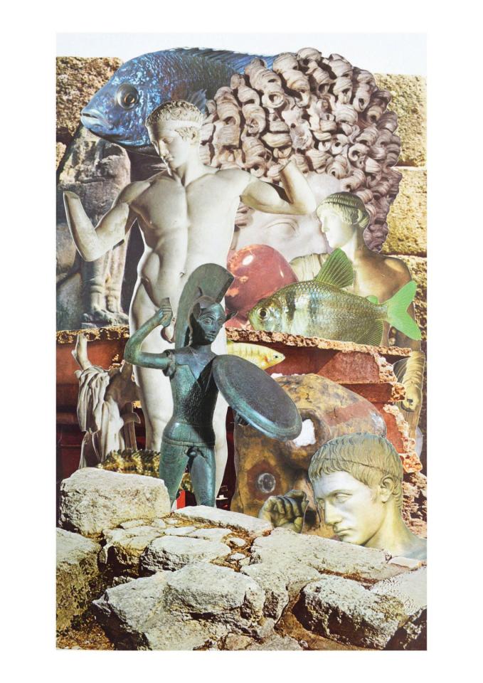 L'Apollon de bronze, 2017. Collage, 38 x 22,8 cm