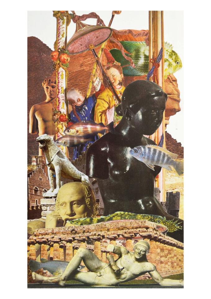 Gladiateur mourant #2, 2017. Collage, 39 x 22 cm